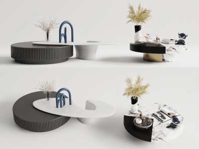 现代茶几3D模型下载